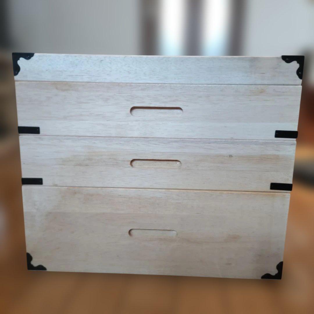 桐箱 3段 着物 衣類収納ケース