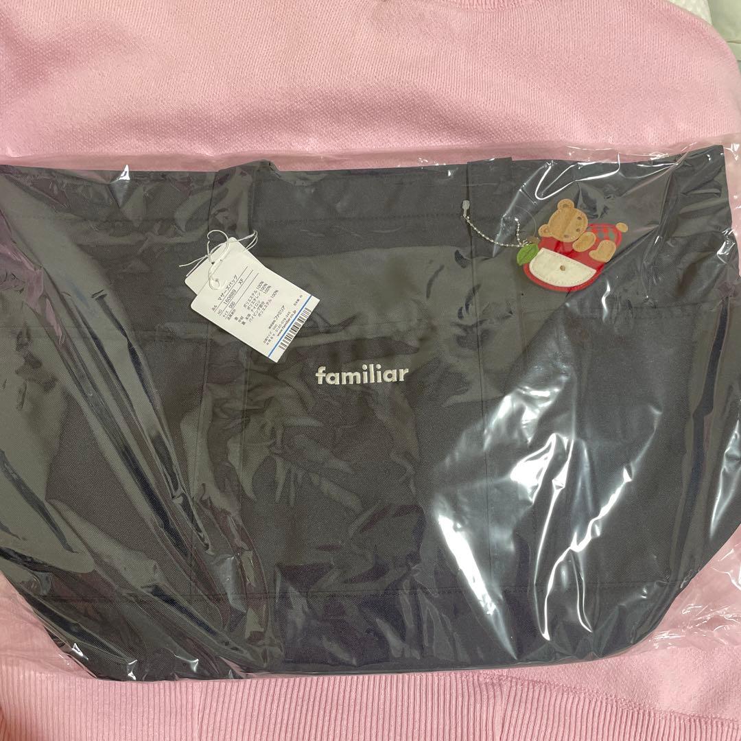 【新品未使用】familiar ファミリア マザーズバック　レッドチェック