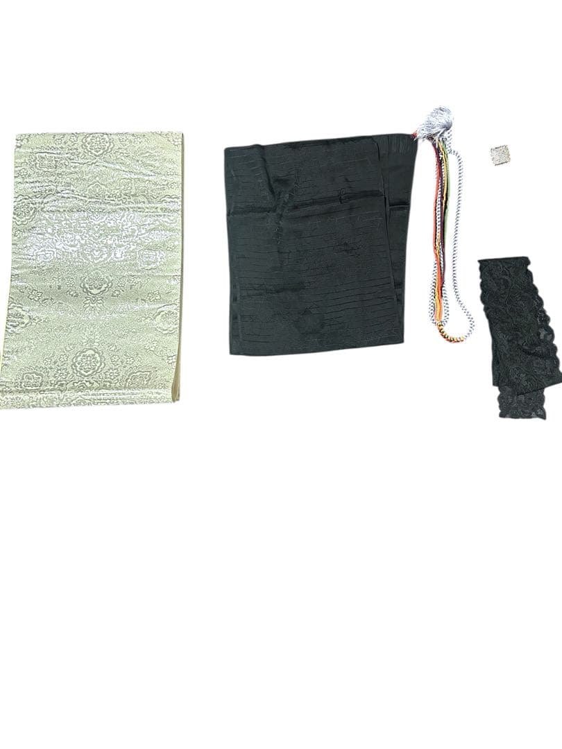 正絹　縮緬　友禅　振袖　フルセット　８点　可憐　モダン