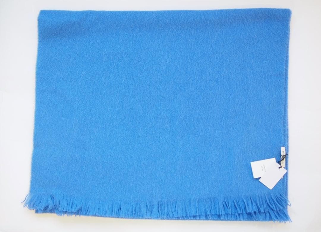 入手困難★新品タグ付★アソースメレ超大判スーリーアルパカシャギーストール青ブルー