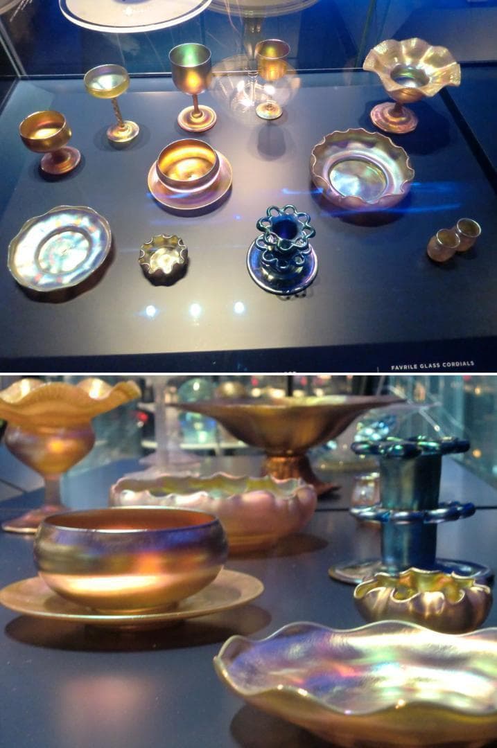 ルイス・C・ティファニー ファブリルガラス 塩入れ ソルトセラー アンティークd