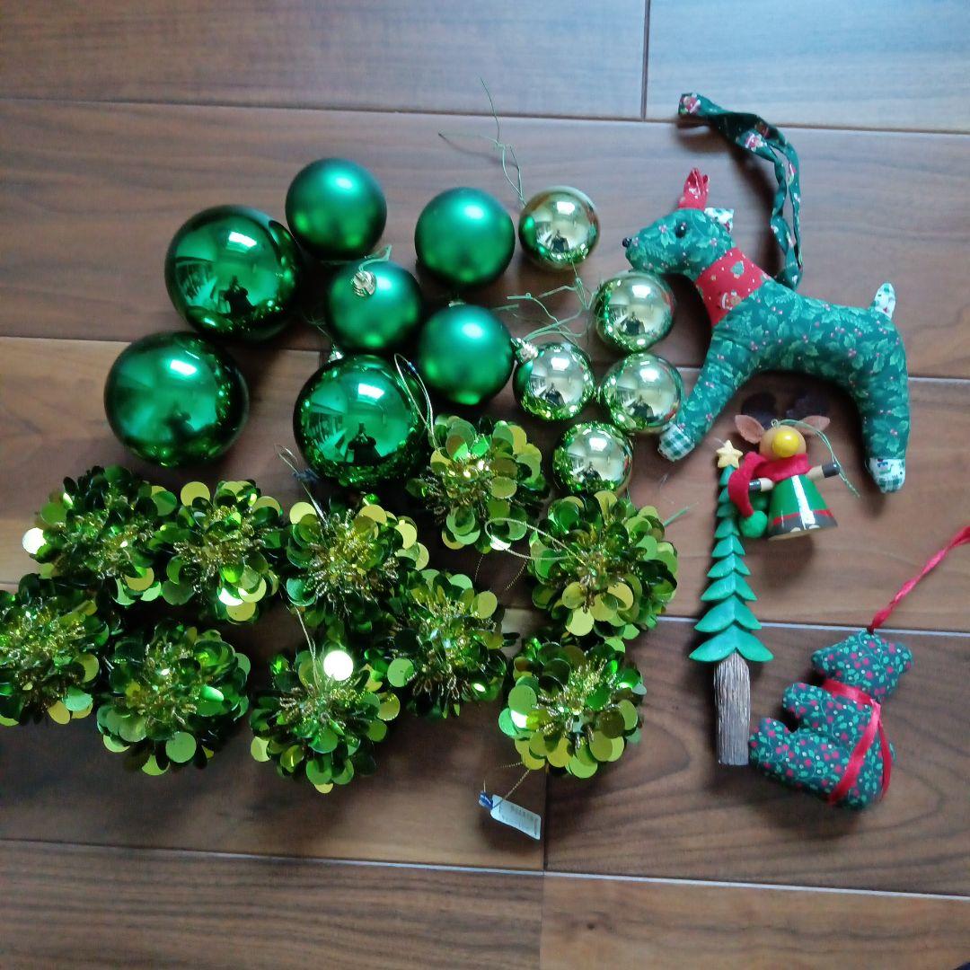 クリスマスオーナメントセット 緑色
