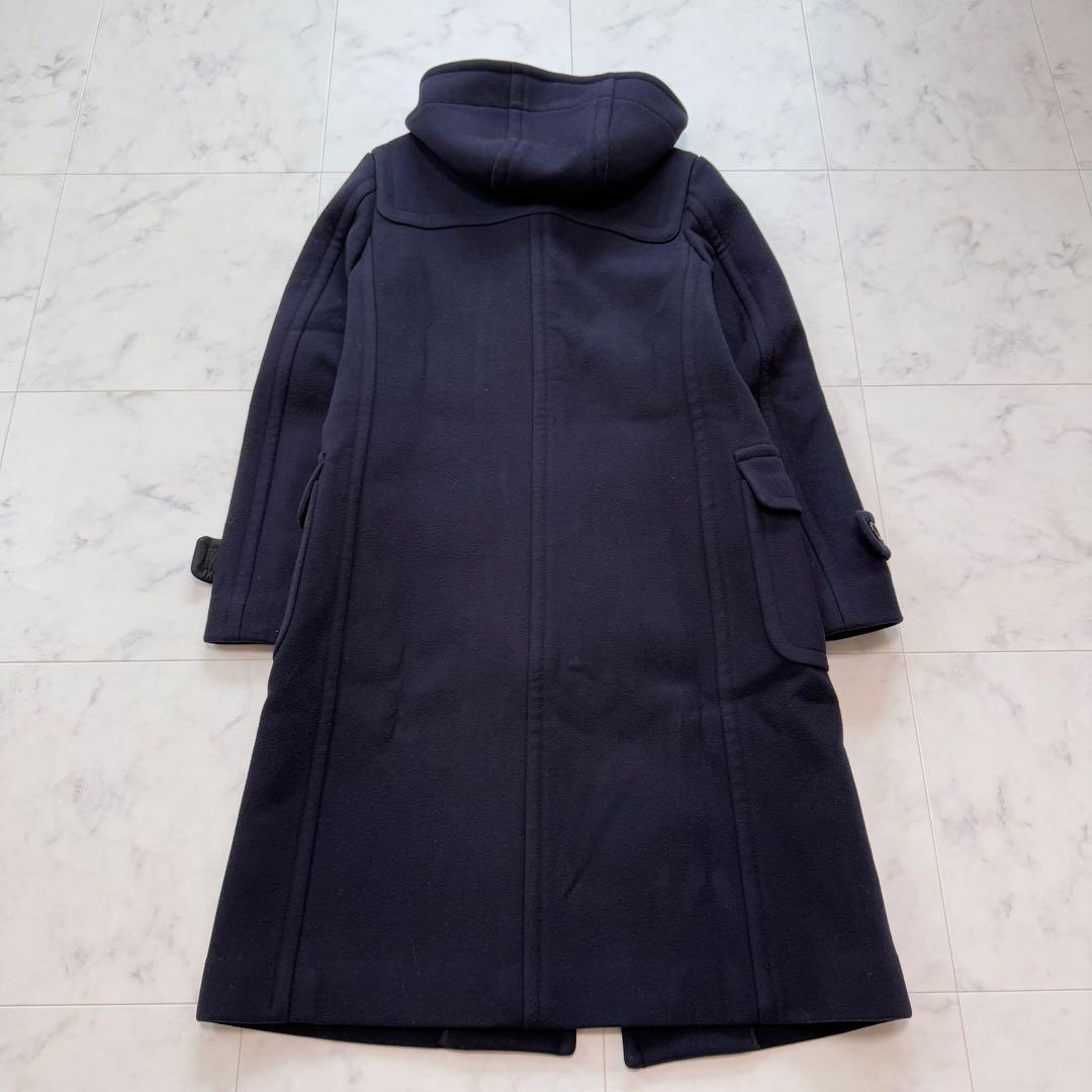 美品 Drawer ドゥロワー メルトン ロング丈 ダッフルコート ネイビー