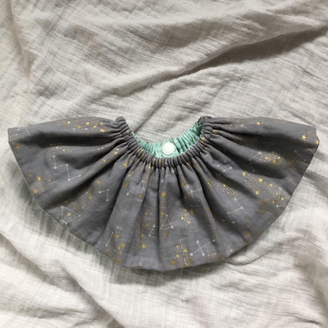 ★星座×なみなみミント★フリル スタイ よだれかけ 360度 つけ襟