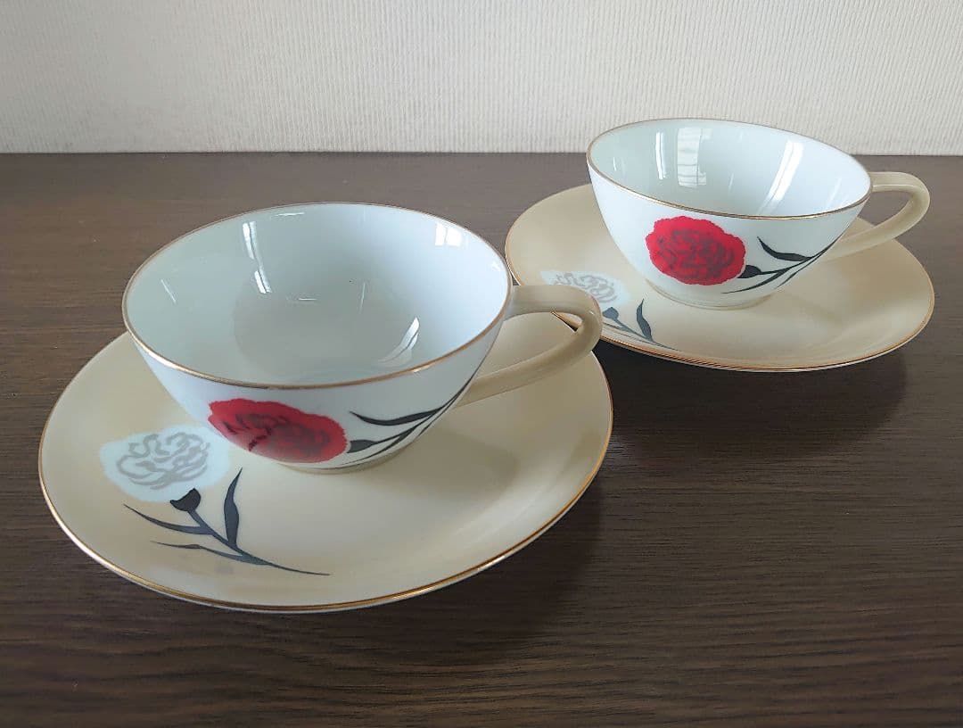最終！Noritake/日本陶器會社 カーネーション柄ティーセット