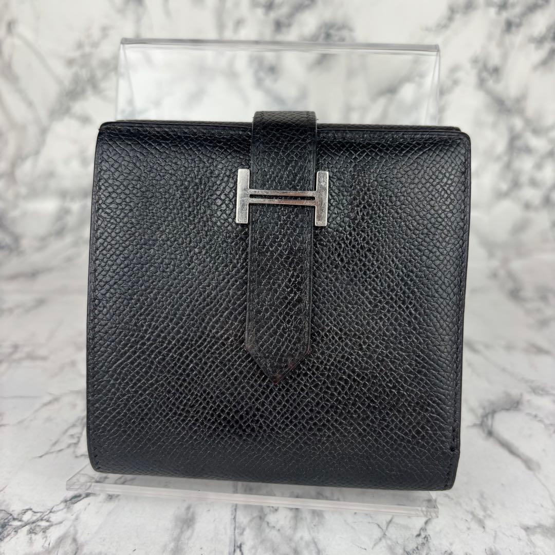 122 HERMES ベアン　レクトベルソ　三つ折り財布