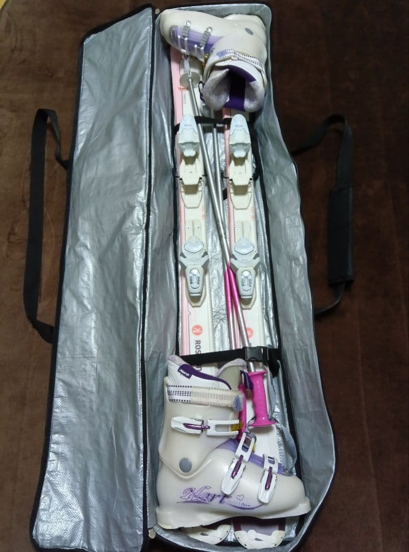 ジュニア子供用スキーセット　130 持ち運びケース付き　ブーツ25