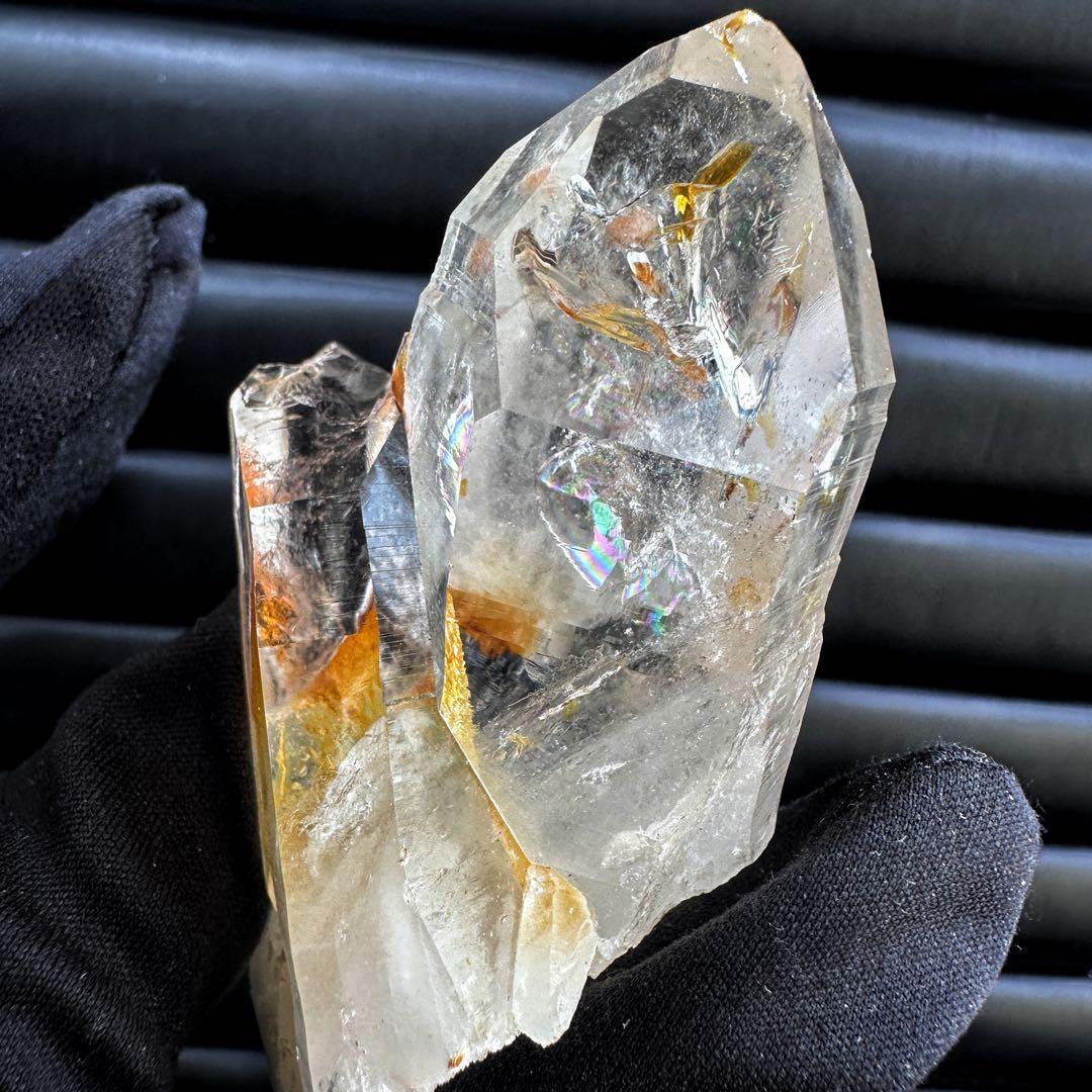 高透明度❗️レインボー☆コロンビアレムリアンシード クリスタル ポイントA1548