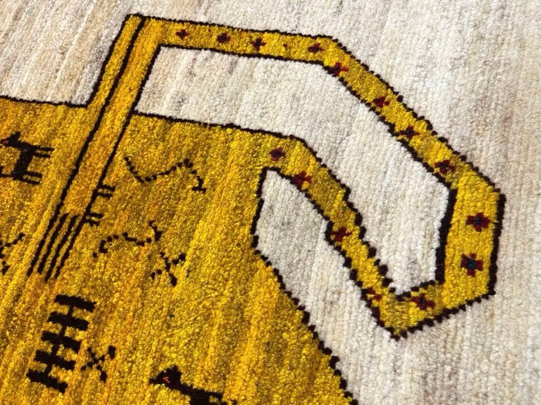 ペルシャ　トライバルラグ　アマレバフト　150×105 生成ライオン