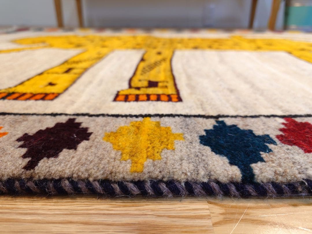 ペルシャ　トライバルラグ　アマレバフト　150×105 生成ライオン