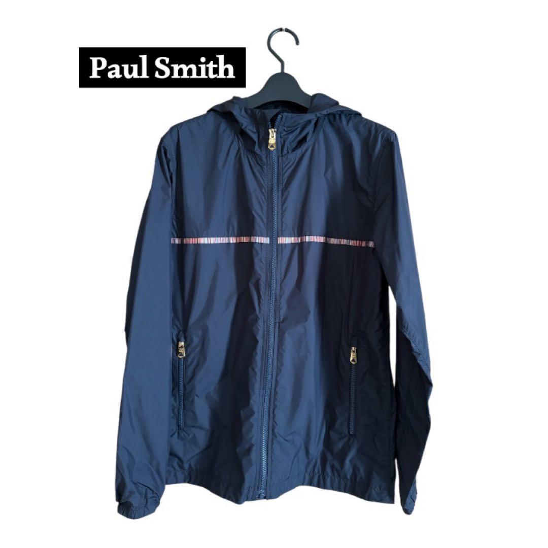 【美品】PaulSmith マルチストライプフーデッドブルゾン