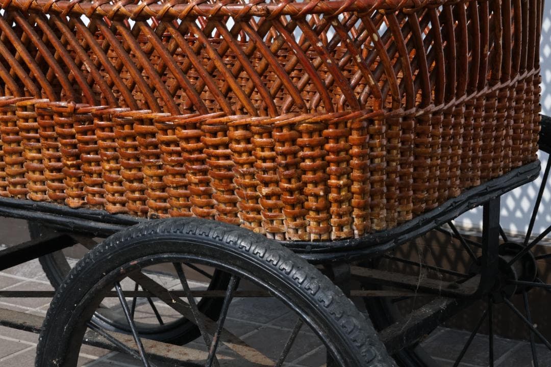 niyon　昭和レトロ　アンティーク　乳母車　うば車　ベビーカー　藤網