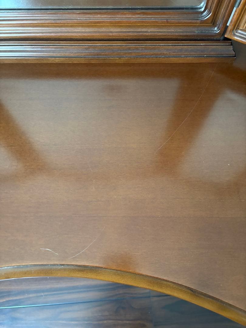 イタリア製木製三面鏡ドレッサーとスツールセット