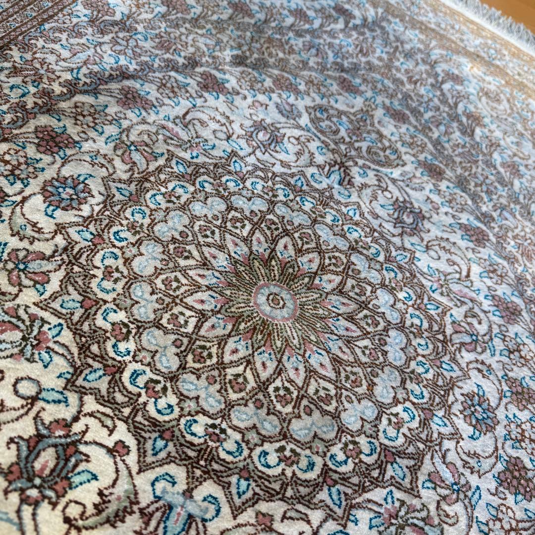 ペルシャ絨毯クム産 100%シルク (2枚)