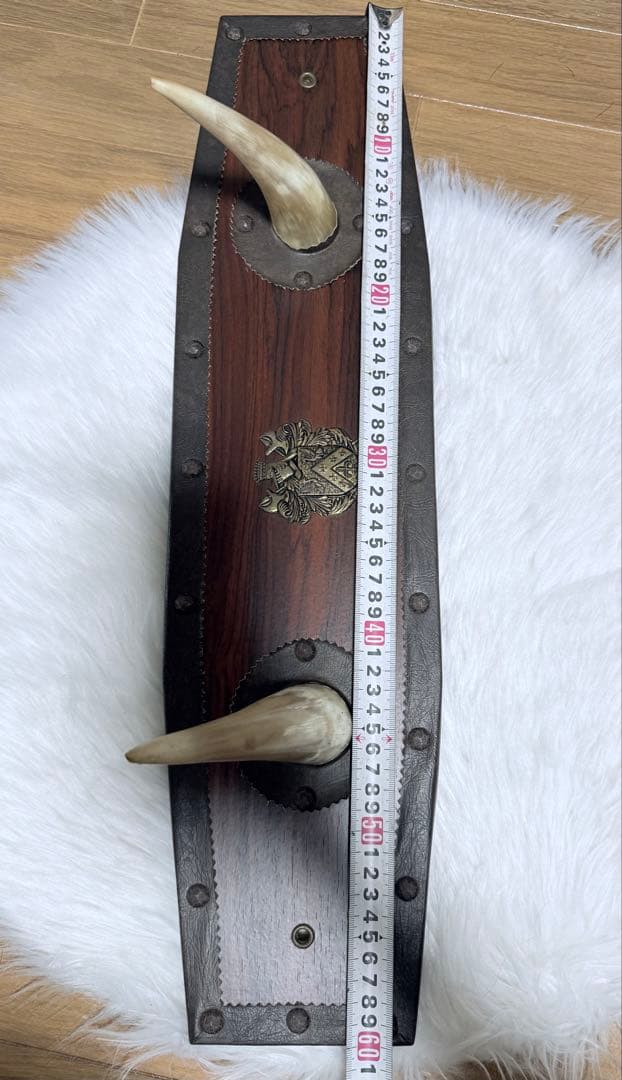 ヴィンテージ 天然ホーン 壁掛けオブジェ（本物）