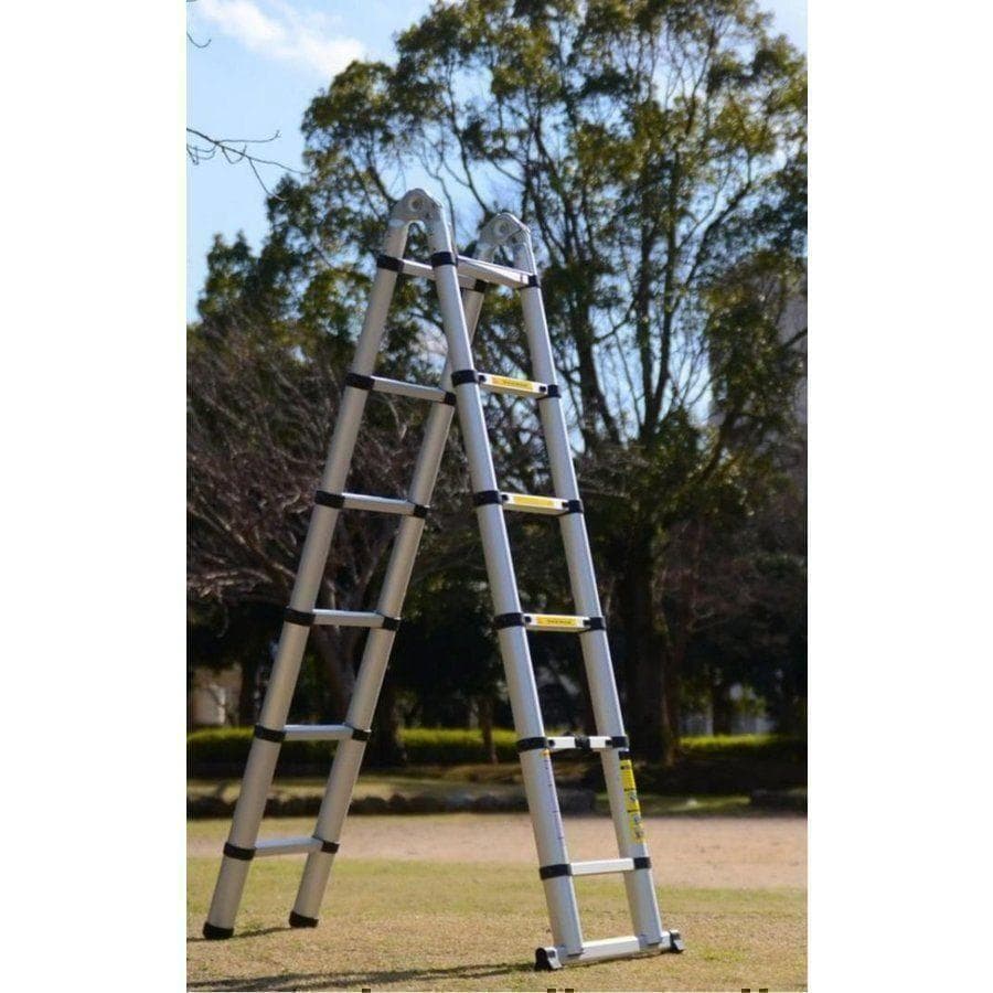 はしご 伸縮 3.8m 折りたたみ 耐荷重150kg 家庭用 業務用 災害R47