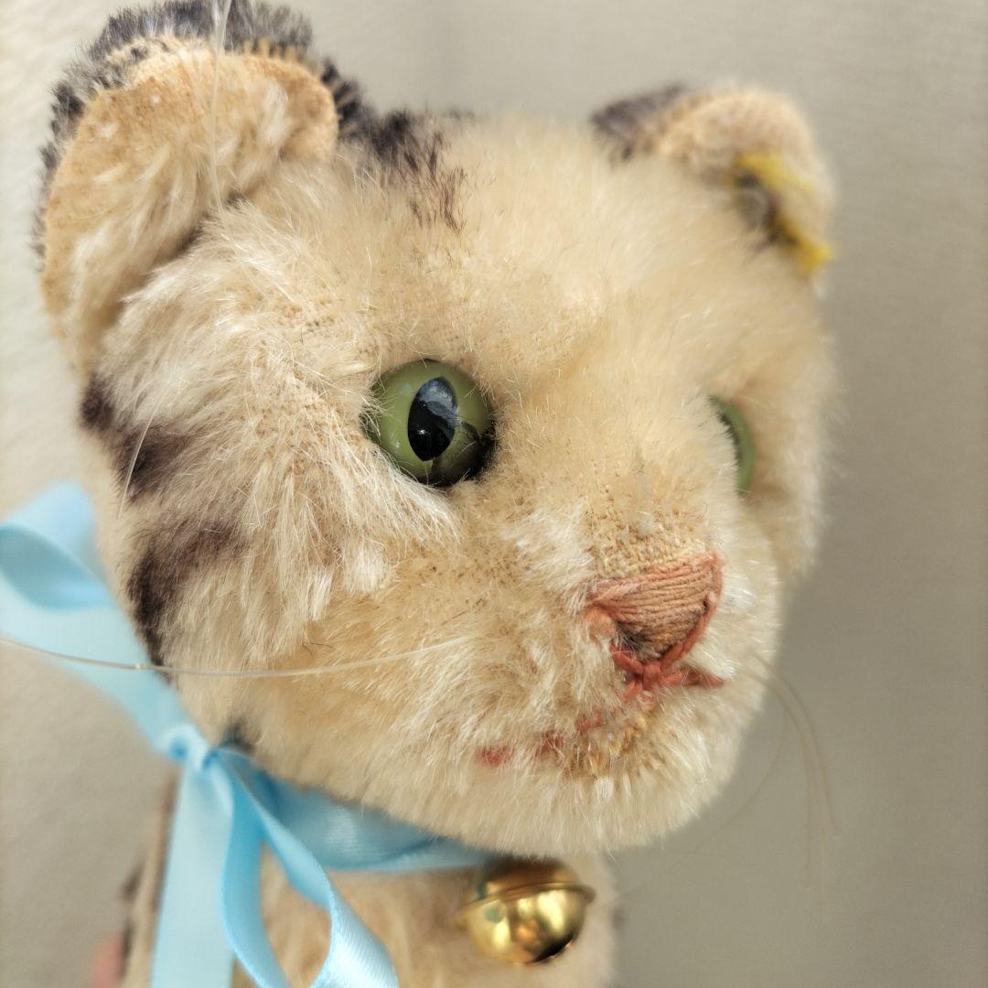 ビンテージ　シュタイフ　Tabby　キャット　猫　ちょっと訳あり