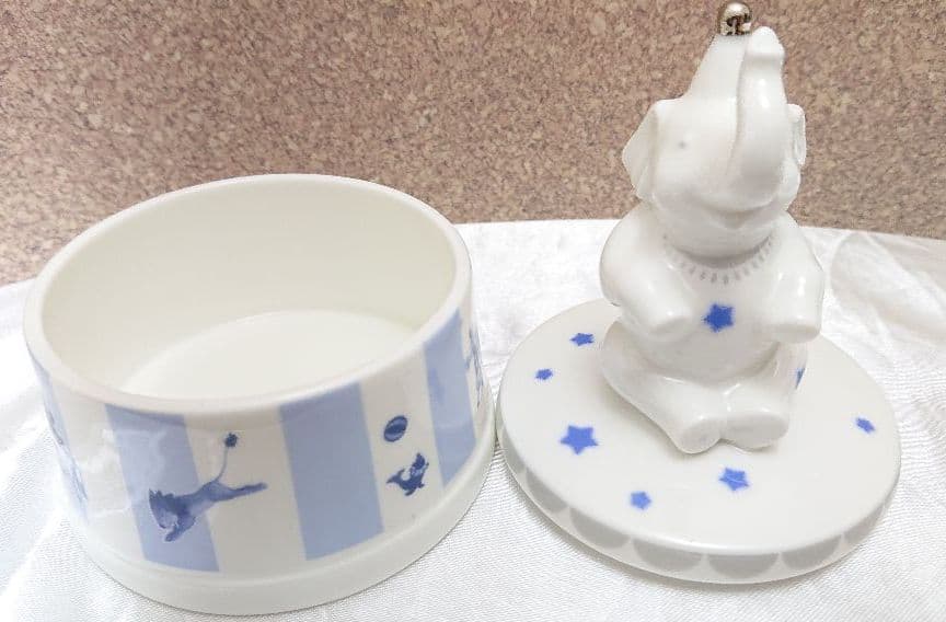 noritake 小物入れ ゾウ ブルー