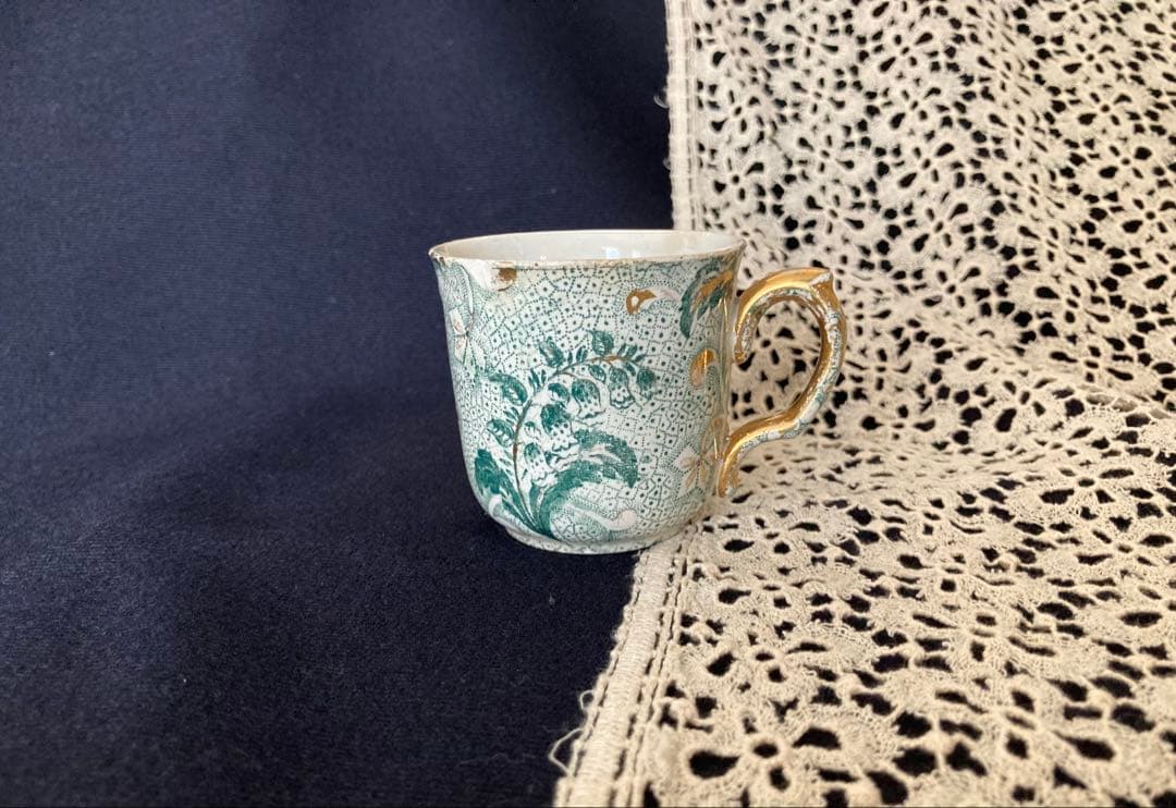 金継ぎ用 クレイユモントロー すずらん カップ フランス アンティーク