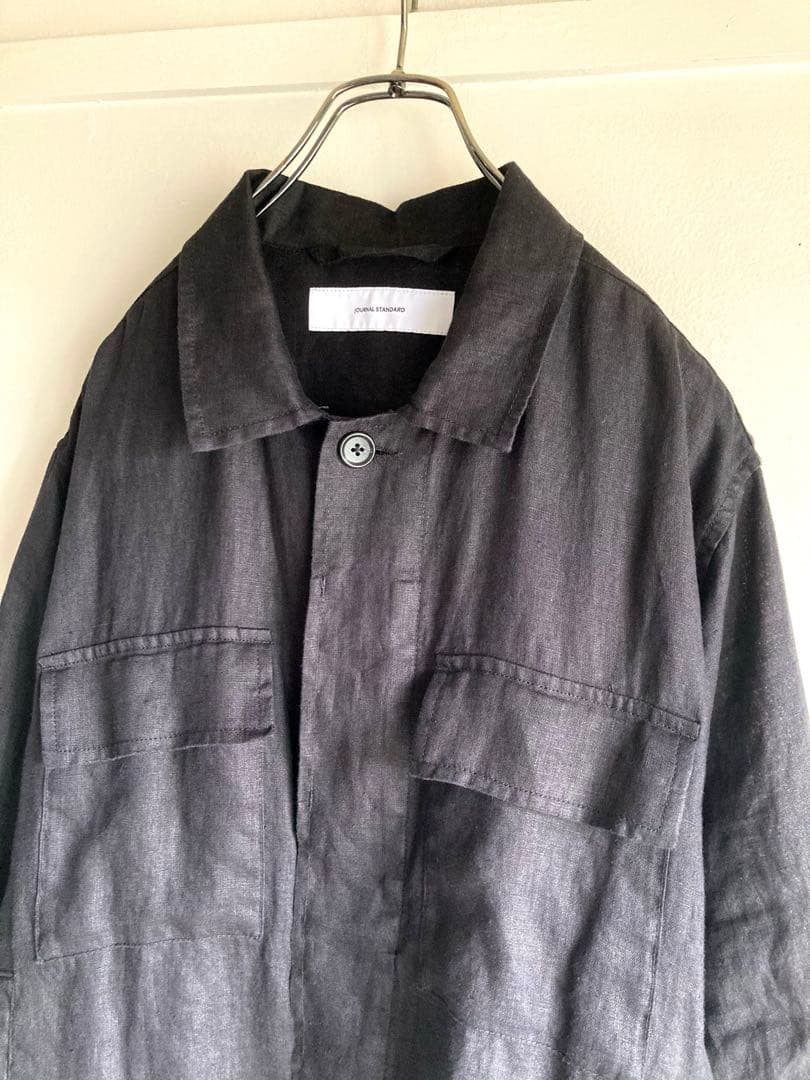 なお 25SS リネンミリタリージャケット