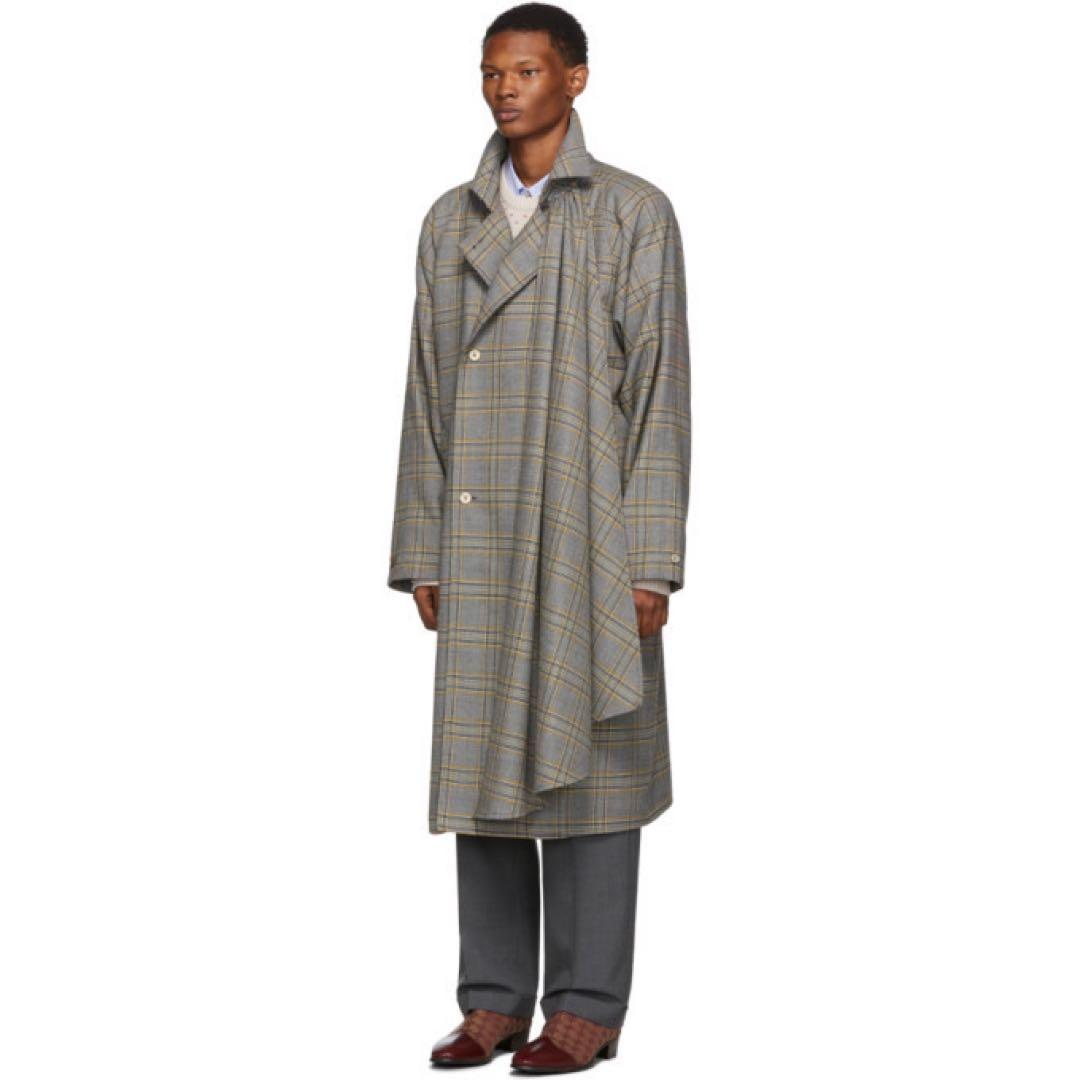 正規品 GUCCI グッチ 2019AW チェック柄ウールトレンチコート