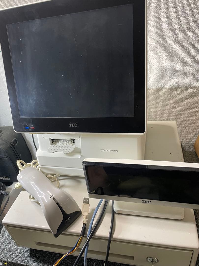 TEC POS端末 バーコードリーダー付き