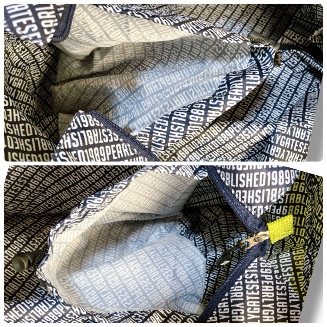 パーリーゲイツ 良品 肩掛け可 大容量 多収納 ロッカーバッグ ネオングリーン