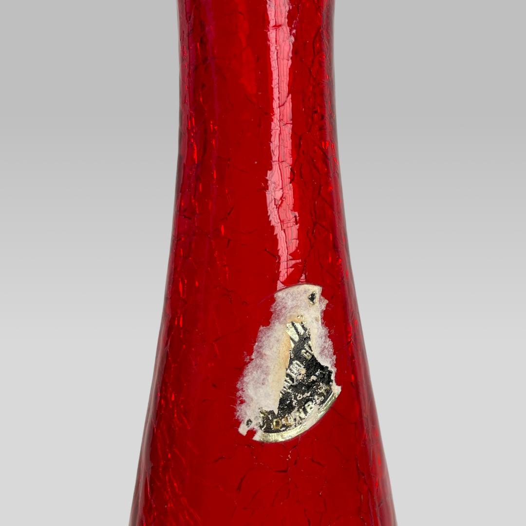 USA製 60~70s【Kanawha】カナワ社 クラッケル ガラスベース 花瓶