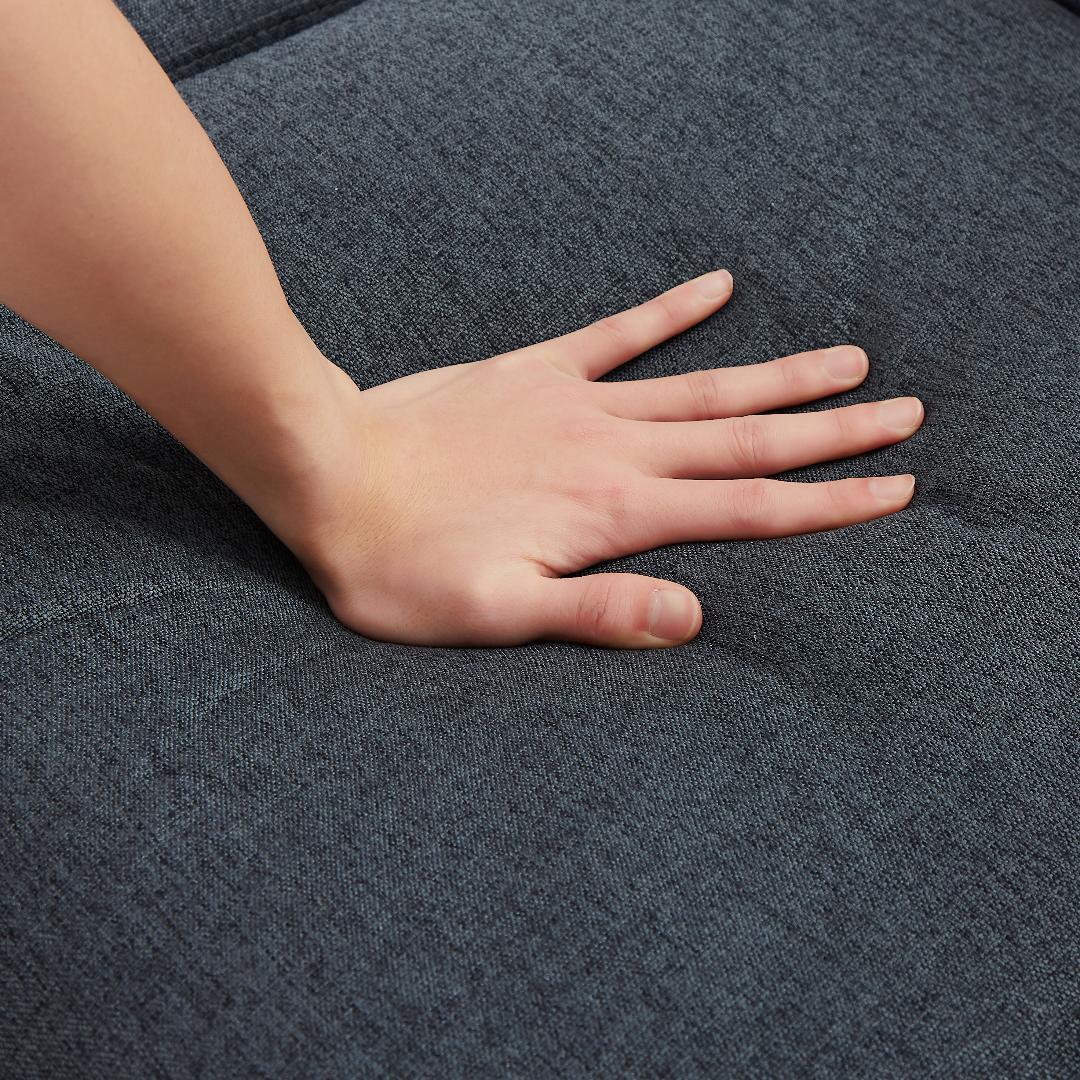 【ブルー】ソファーベッド 折りたたみベッド ローソファー シングルソファーベッド