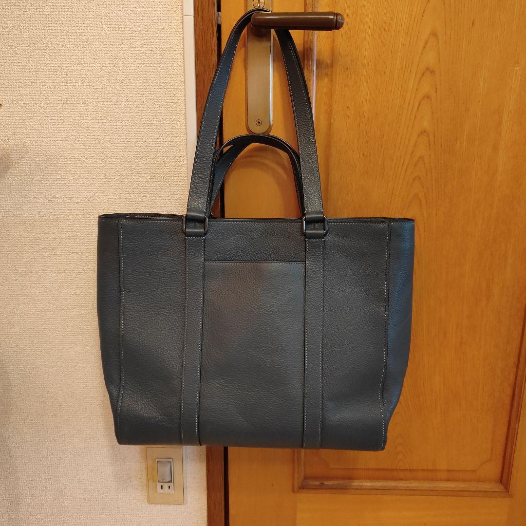 COACH ダークブルー トートバッグ