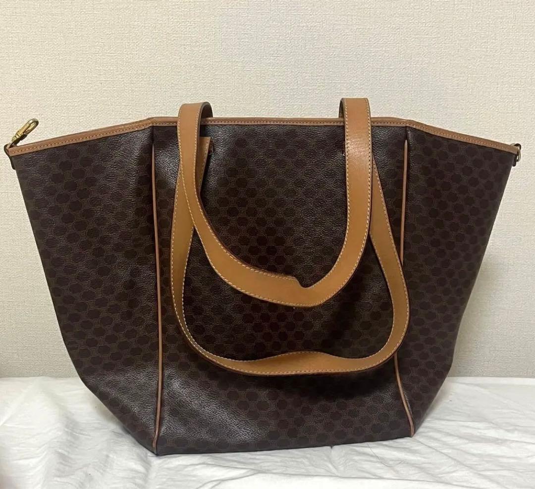 オールドセリーヌ　2WAY ビッグトート　マカダム　vintage