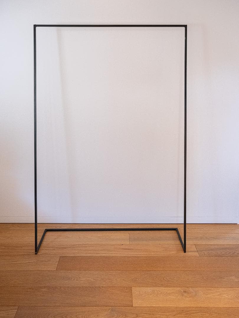 アイアンハンガーラック シンプル ナチュラル マットブラック