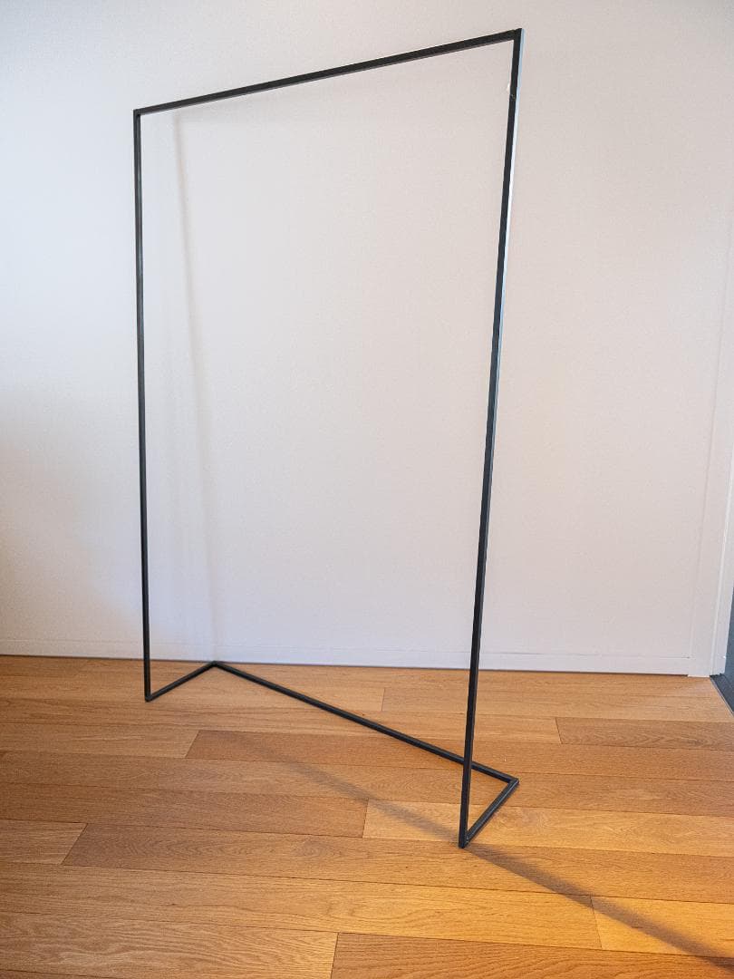 アイアンハンガーラック シンプル ナチュラル マットブラック