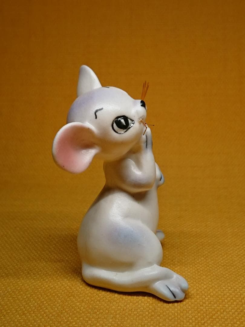 ネズミ　鼠　人形　陶器　オブジェ　置物　インテリア　工芸品　美術品　A1137