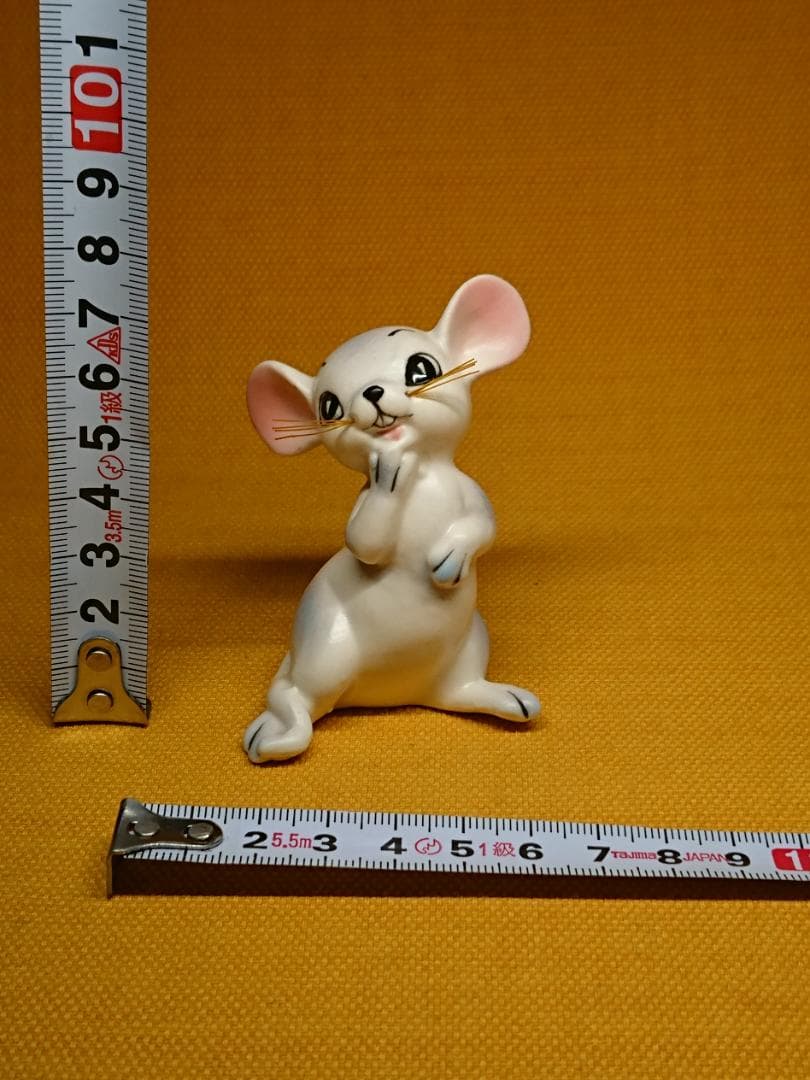 ネズミ　鼠　人形　陶器　オブジェ　置物　インテリア　工芸品　美術品　A1137