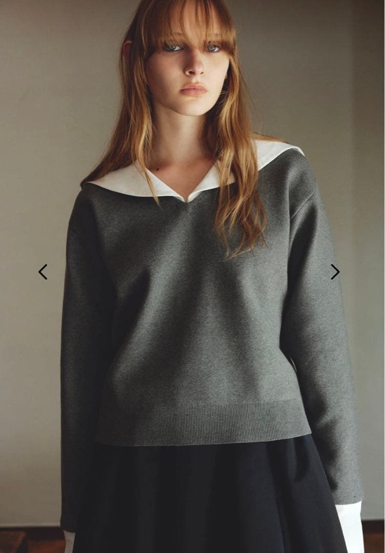 THE TOÉ THE TOE Cochem Sailor Top グレー　S