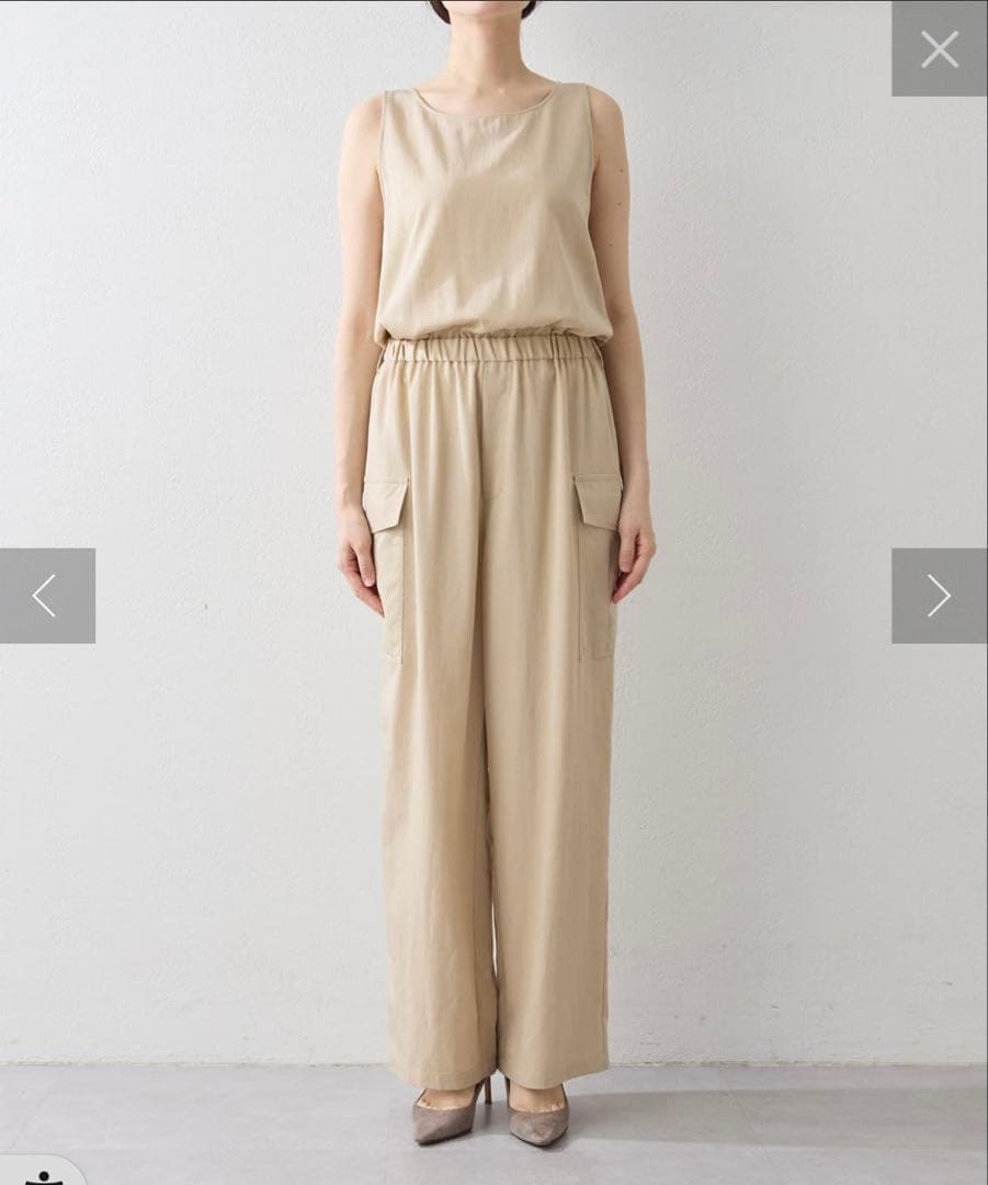 2025SS今季美品★ウィムガゼット　オックスオールインワン　ベージュ　F