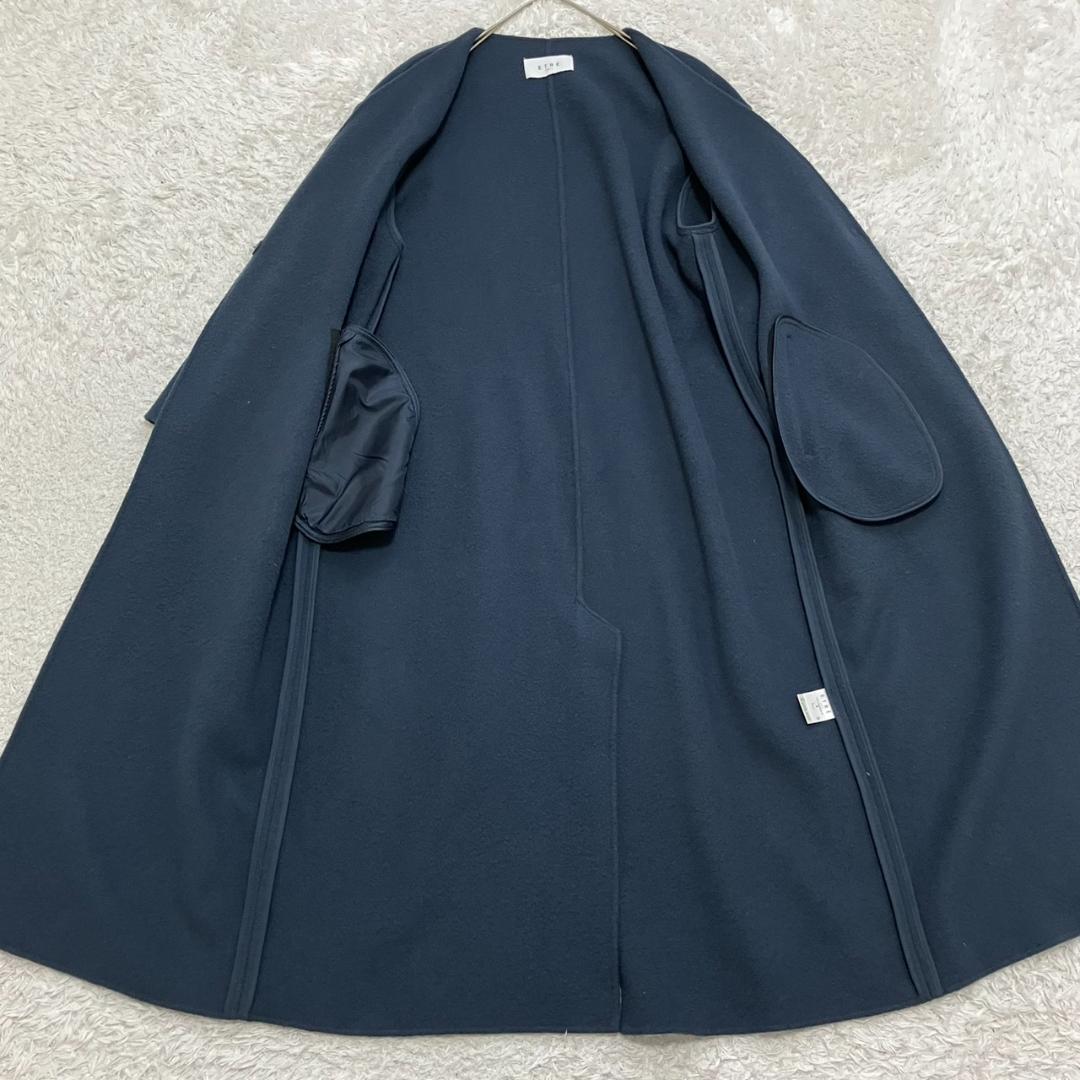 極美品✨近年✨エトレ フーディーストールリバーコート ダブルフェイス M
