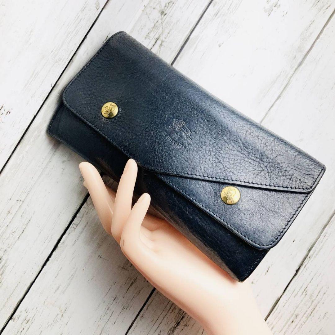【高級感漂う美しい本革】IL BISONTE　長財布　ネロ　大容量　バイソン刻印