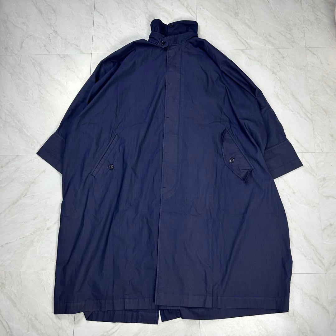 名作 イッセイミヤケ ペルマネンテ イカコート ダークネイビー M