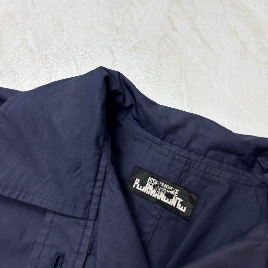 名作 イッセイミヤケ ペルマネンテ イカコート ダークネイビー M
