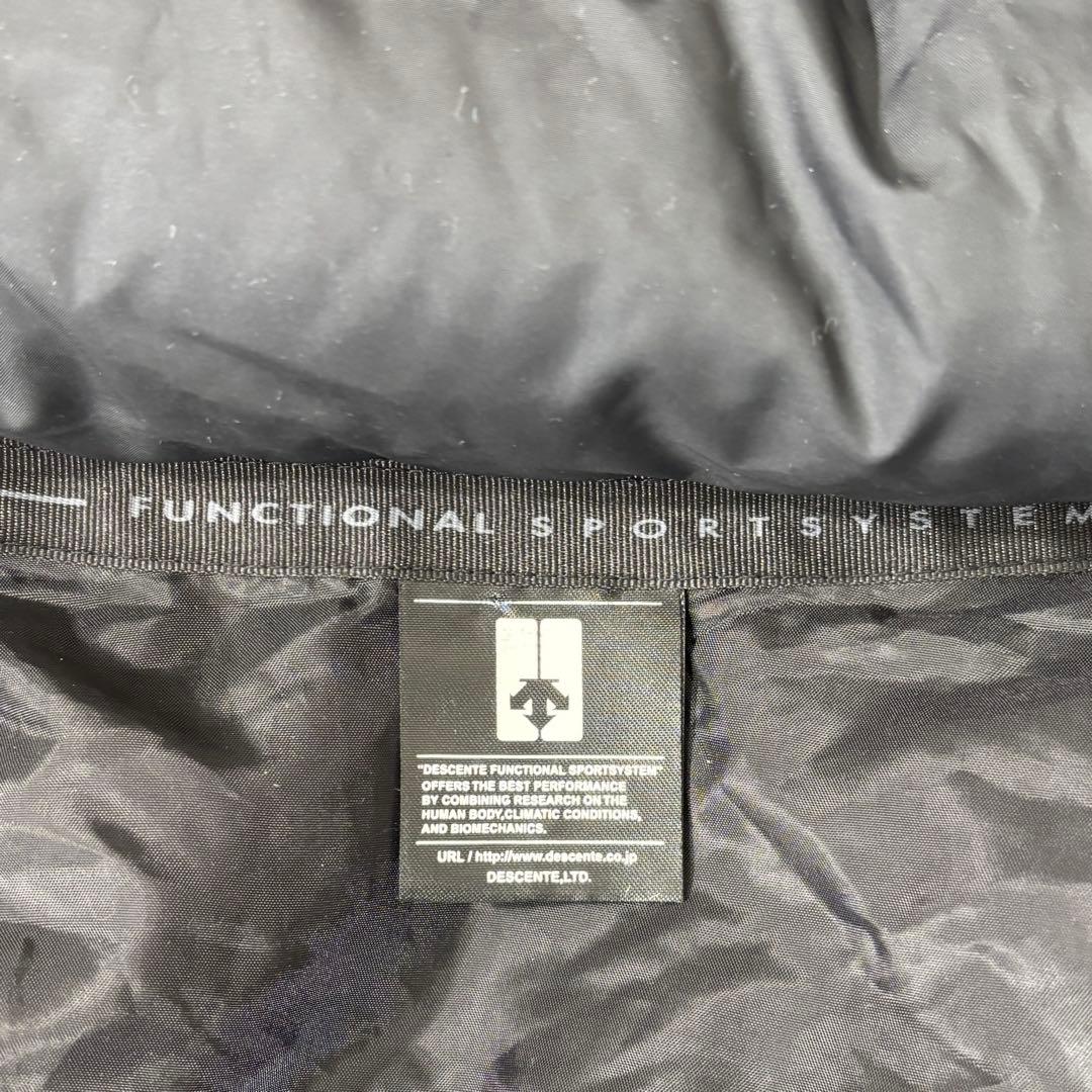 デサント ダウンコート ロング丈 着丈106cm フード脱着可 ダウン90% 黒