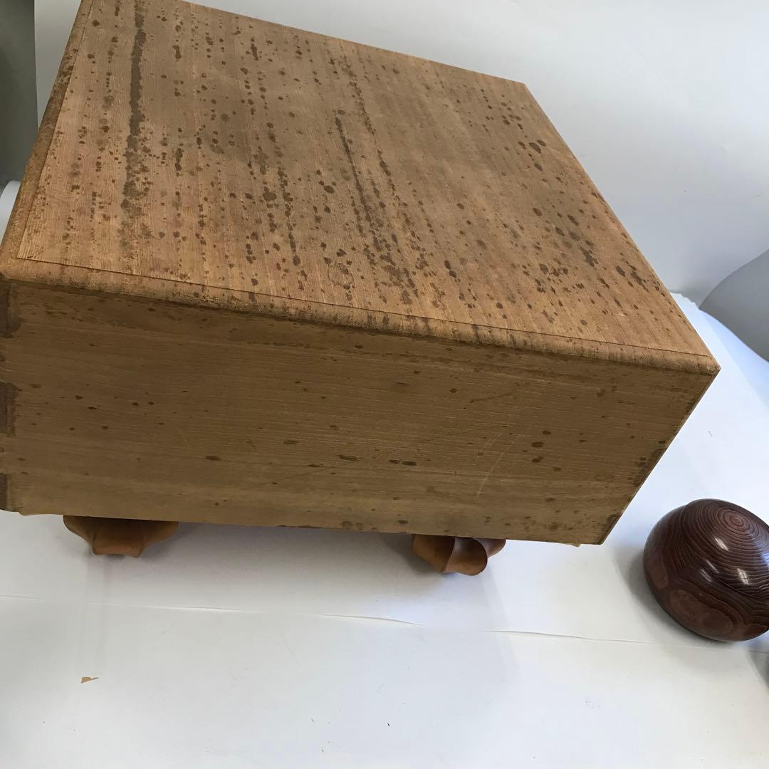 高級　木製　囲碁盤　碁石セット　レトロ　桐蓋つき碁盤　美品　新榧碁盤