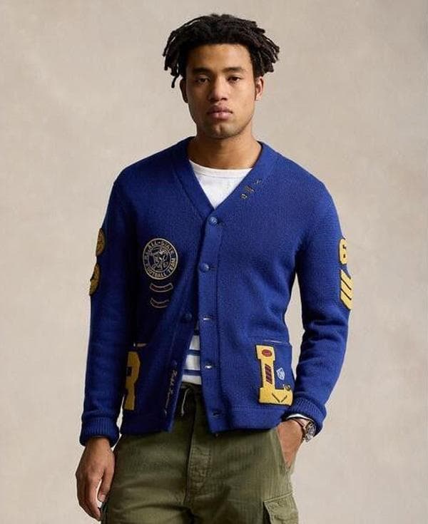 【古着】PoloRalphLaurenバーシティインスパイアードカーディガン S