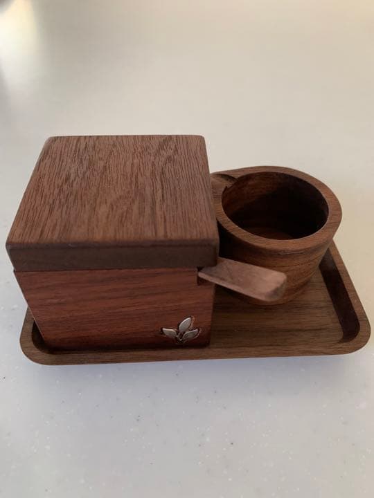 ハンドメイド　プチカフェセット　木製カフェセット