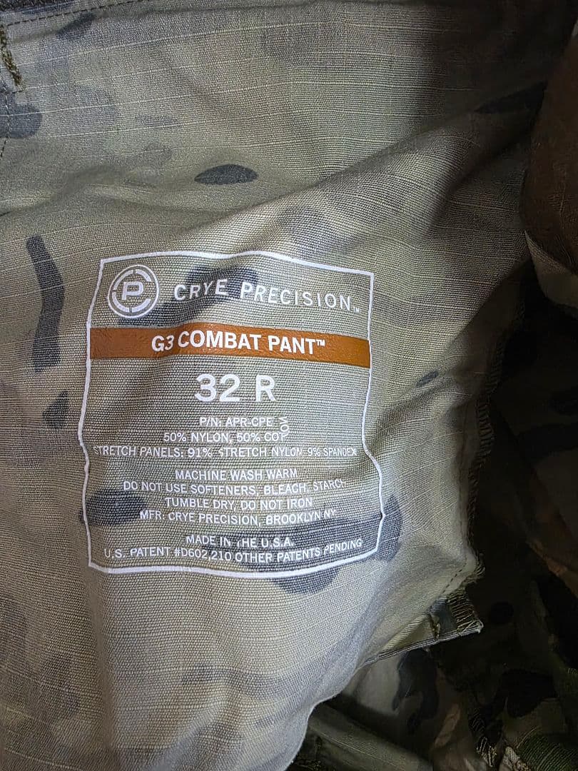 個人装備 Crye Precision G3 Combat Pants MC 32R