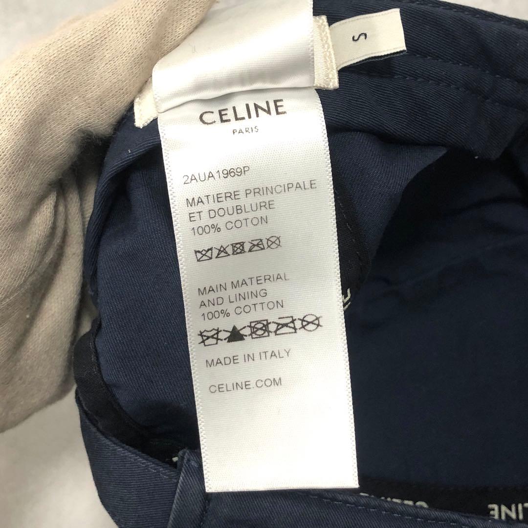 美品✨CELINE ロゴ デニムブルー ベースボールキャップ Sサイズ 正規品