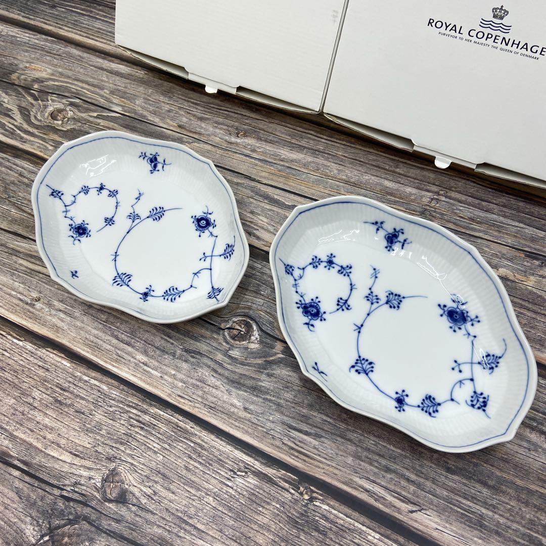 【レア】未使用　ロイヤルコペンハーゲン ジャパニーズ 菱形オーバル深皿2枚セット