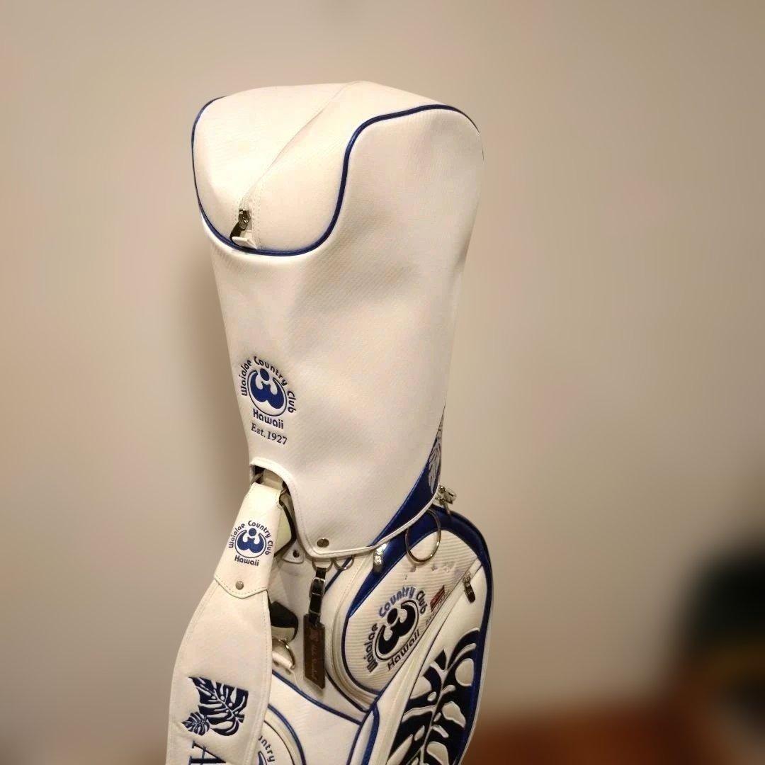 Aloha Standard ゴルフキャディバッグ ホワイト/ネイビー レア