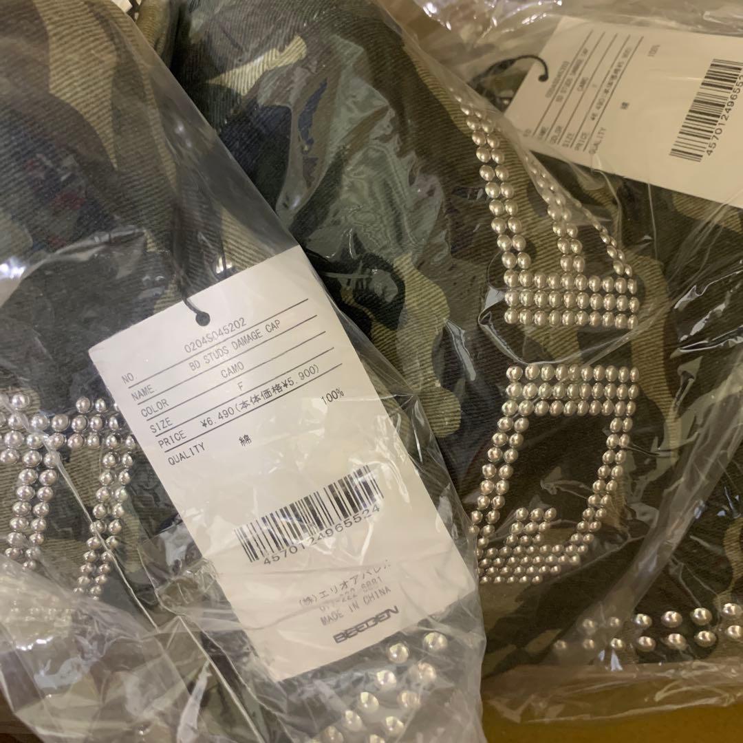 帽子 BD STUDS DAMAGE CAP BEEDEN